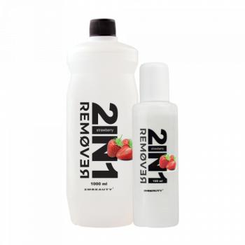 2in1 Gél Lakk Leoldó és Lakklemosó Folyadék - Strawberry (1000ml	) kép