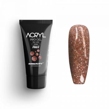 Acryl Pro Gel Flakes 'n Glitter Bronze - HEMA & TPO Mentes Akrilzselé (15g) kép
