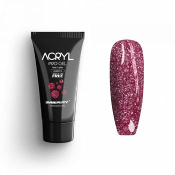 Acryl Pro Gel Flakes 'n Glitter Raspberry - HEMA & TPO Mentes Akrilzselé (15g) kép