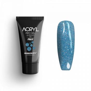 Acryl Pro Gel Micro Reflective Glitter Blue - HEMA & TPO Mentes Akrilzselé (15g) kép