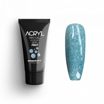 Acryl Pro Gel Micro Reflective Glitter Light Blue - HEMA & TPO Mentes Akrilzselé (15g) kép