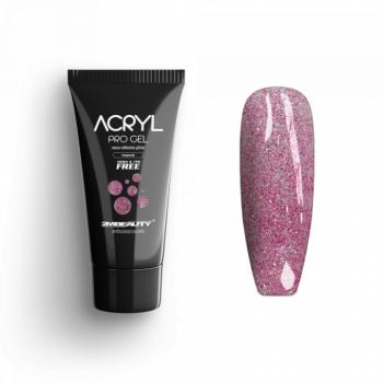 Acryl Pro Gel Micro Reflective Glitter Mauve - HEMA & TPO Mentes Akrilzselé (15g) kép