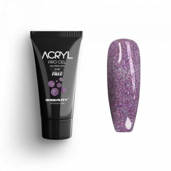 Acryl Pro Gel Micro Reflective Glitter Purple - HEMA & TPO Mentes Akrilzselé (15g) kép