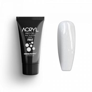Acryl Pro Gel Shimmer 004 Snow White Glitter - HEMA & TPO Mentes Akrilzselé (15g) kép