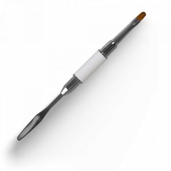 Acryl Pro Gel Twin Mix 6 Oval - Trapezoid Spatula - White () kép