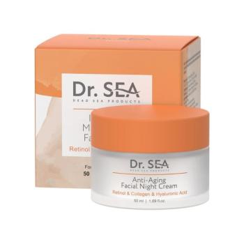 Anti-aging éjszakai arckrém retinollal, kollagénnel és hialuronsavval - 50ml - Dr. Sea kép