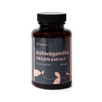 Ashwagandha vegán kapszula - 7% whitanolid kivonat - 110 kapszula - Herbatica kép