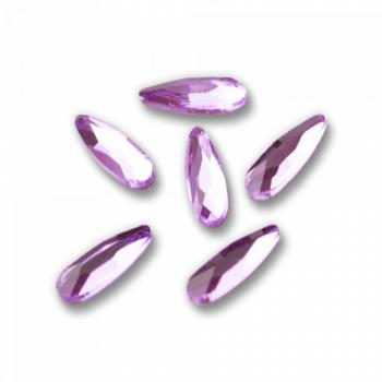 Csiszolt formakő csepp kicsi 12 - more light purple (csomag) kép