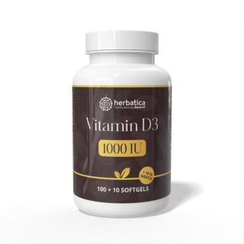 D3-vitamin 1000 IU - 110 lágyzselatin kapszulák - Herbatica kép
