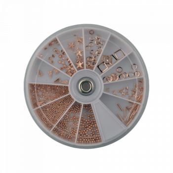 Díszkőtárcsa vegyes fémdísz rose gold () kép