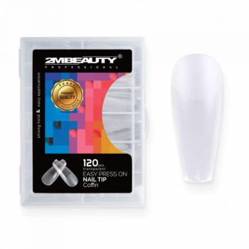 Easy Press On Nail Tip Coffin - 120 db Tip (120db - dobozzal) kép