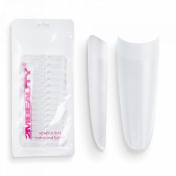 Easy Press On Nail Tip Half Long Oval - 160 DB Tip (160db - zacskóval) kép