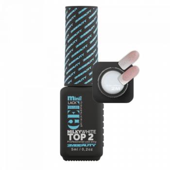 Gel Lack Fedő - Easy Off Top 2 Milky White (5ml - mini me) kép