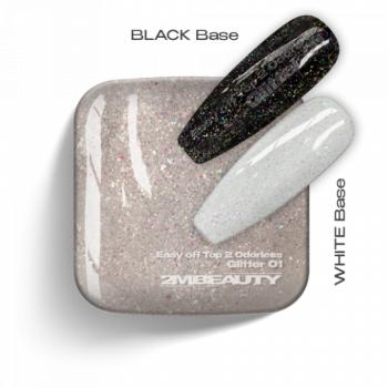 Gel Lack Fedő - Easy Off Top 2 Odorless Glitter 01 (5ml - mini me) kép