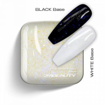 Gel Lack Fedő - Master Cool Chameleon Flakes Top Blue (13 ml) kép