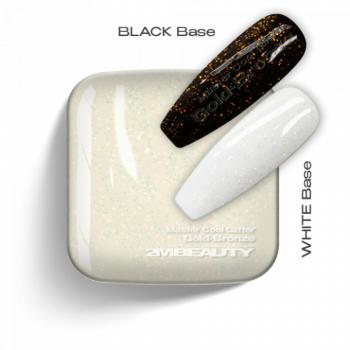 Gel Lack Fedő - Master Cool Glitter Top Gold-Bronze (13 ml) kép
