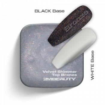 Gel Lack Fedő - Velvet Shimmer Top Bronze (13 ml) kép