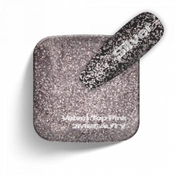 Gel Lack Fedő - Velvet Top Silver (5ml - mini me) kép