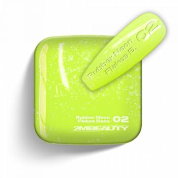 Gel Lack - Rubber Neon Flakes Base 02 (13 ml) kép