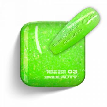 Gel Lack - Rubber Neon Flakes Base 03 (13 ml) kép