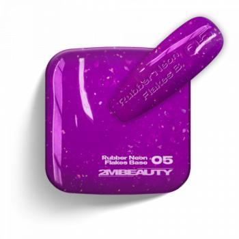 Gel Lack - Rubber Neon Flakes Base 05 (13 ml) kép