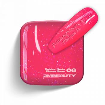 Gel Lack - Rubber Neon Flakes Base 06 (13 ml) kép
