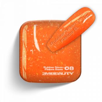 Gel Lack - Rubber Neon Flakes Base 08 (13 ml) kép