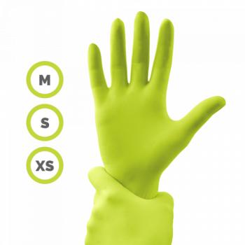 Gumikesztyű - Lime (M, 100db - dobozzal) kép