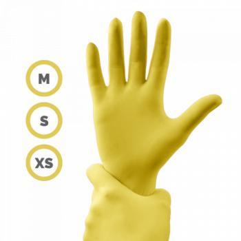 Gumikesztyű - Sárga (M, 100db - dobozzal) kép