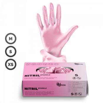 Gumikesztyű - Sparkle Pearlescent Pink / Rózsaszín (S, 10 db) kép