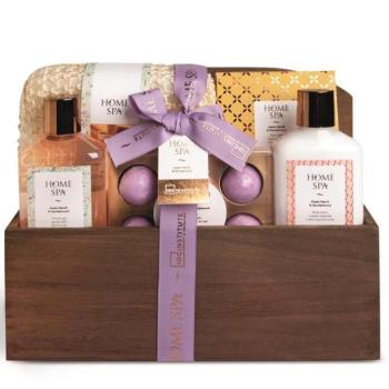 IDC Institute - Home Spa Wood Tray  Kozmetikai ajándékcsomag 5 termékből kép