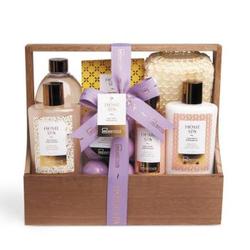 IDC Institute - Home Spa Wooden Basket  Kozmetikai ajándékcsomag 7 termékből kép