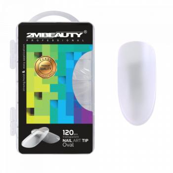Nail Art Tip Oval Clear - 120 db Tip (120db - dobozzal) kép