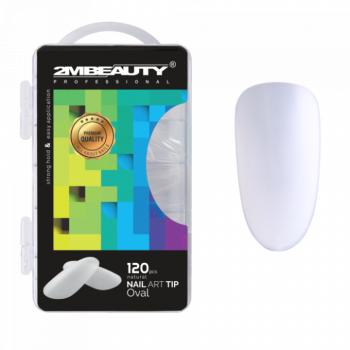 Nail Art Tip Oval Natural - 120 db Tip (120db - dobozzal) kép