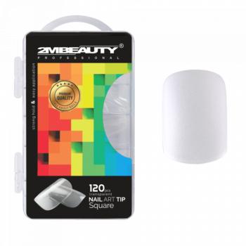 Nail Art Tip Square Clear - 120 db Tip (120db - dobozzal) kép