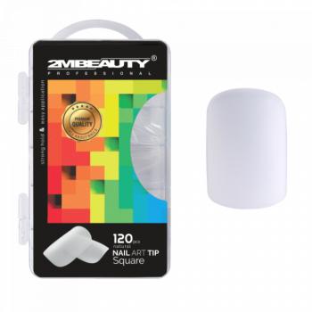 Nail Art Tip Square Natural - 120 db Tip (120db - dobozzal) kép