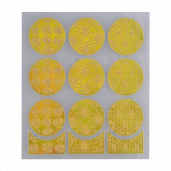 Nail Stencil 02 Gold () kép