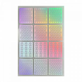 Nail Stencil 02 Holo Silver () kép