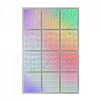 Nail Stencil 13 Holo Silver () kép