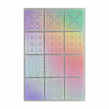 Nail Stencil 18 Holo Silver () kép