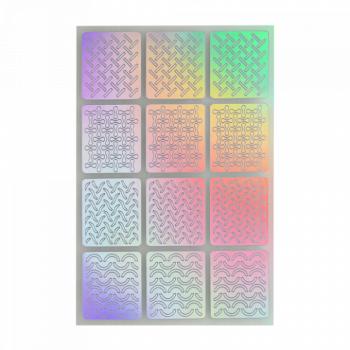 Nail Stencil 21 Holo Silver () kép