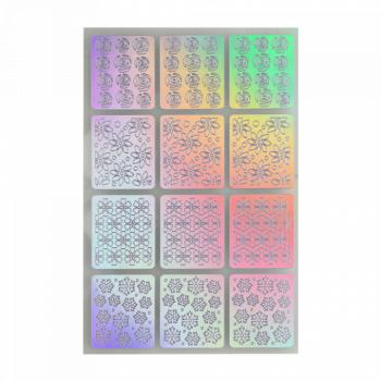 Nail Stencil 23 Holo Silver () kép