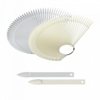 Nyeles Hegyes Tip Fém Gyűrűvel (50db-os) (Clear) kép