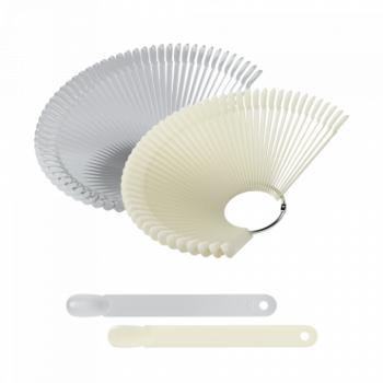 Nyeles Mini Kerek Mandula Tip Fém Gyűrűvel (50 db-os) (Clear) kép