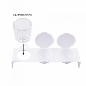 Porcelánpor És Liquid Pohár Tartó Műanyag () kép