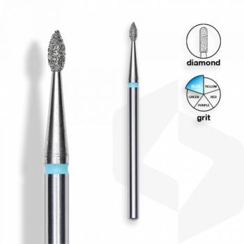 Staleks - Csiszolófej Gyémánt Csepp 1,6 mm | 4 mm Kék | Közepes FA40B016-4K () kép