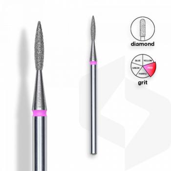 Staleks - Csiszolófej Gyémánt Hegyes Lándzsa 1,6 mm | 8 mm Piros | Finom FA11R016-8K () kép