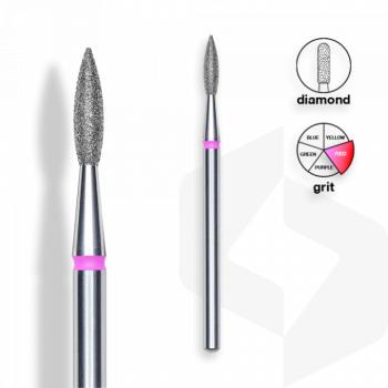 Staleks - Csiszolófej Gyémánt Hegyes Lándzsa 2,1 mm | 8 mm Piros | Finom FA11R021-8K () kép