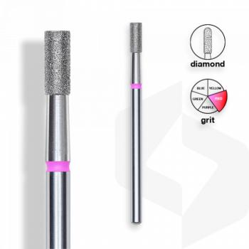 Staleks - Csiszolófej Gyémánt Henger 2,5 mm | 6 mm Piros | Finom FA20R025-6K () kép