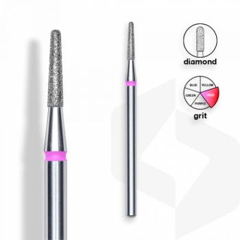 Staleks - Csiszolófej Gyémánt Keskeny Kúp 1,8 mm | 8 mm Piros | Finom FA70R018-8K () kép